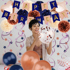 Birthday Party Decoration Happy Banner Bunting with 4