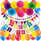 Birthday Party Decoration Happy Banner Bunting with 4