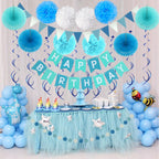 Birthday Party Decoration Happy Banner Bunting with 4