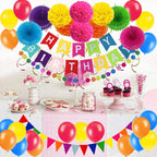 Birthday Party Decoration Happy Banner Bunting with 4
