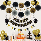 Birthday Party Decoration Happy Banner Bunting with 4