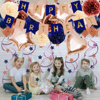 Birthday Party Decoration Happy Banner Bunting with 4