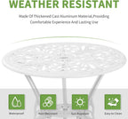 Bistro Table and Chairs Set 2 Aluminium Garden