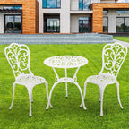 Bistro Table and Chairs Set 2 Aluminium Garden