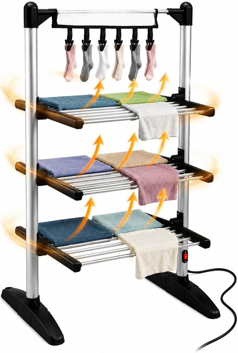Bk Electric Clothes Airer 3 Tier Heated