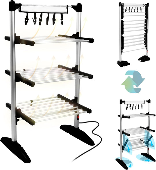 Bk Electric Clothes Airer 3 Tier Heated