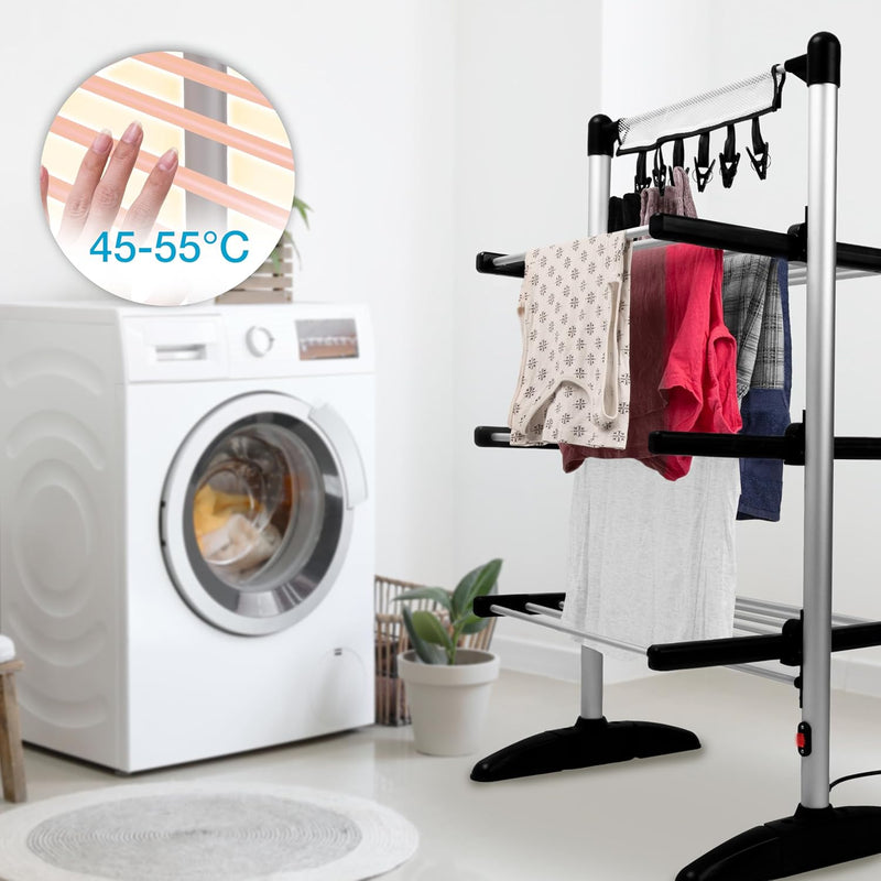 Bk Electric Clothes Airer 3 Tier Heated