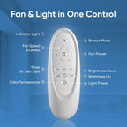 Bladeless Fan with Light for Low Profile Install