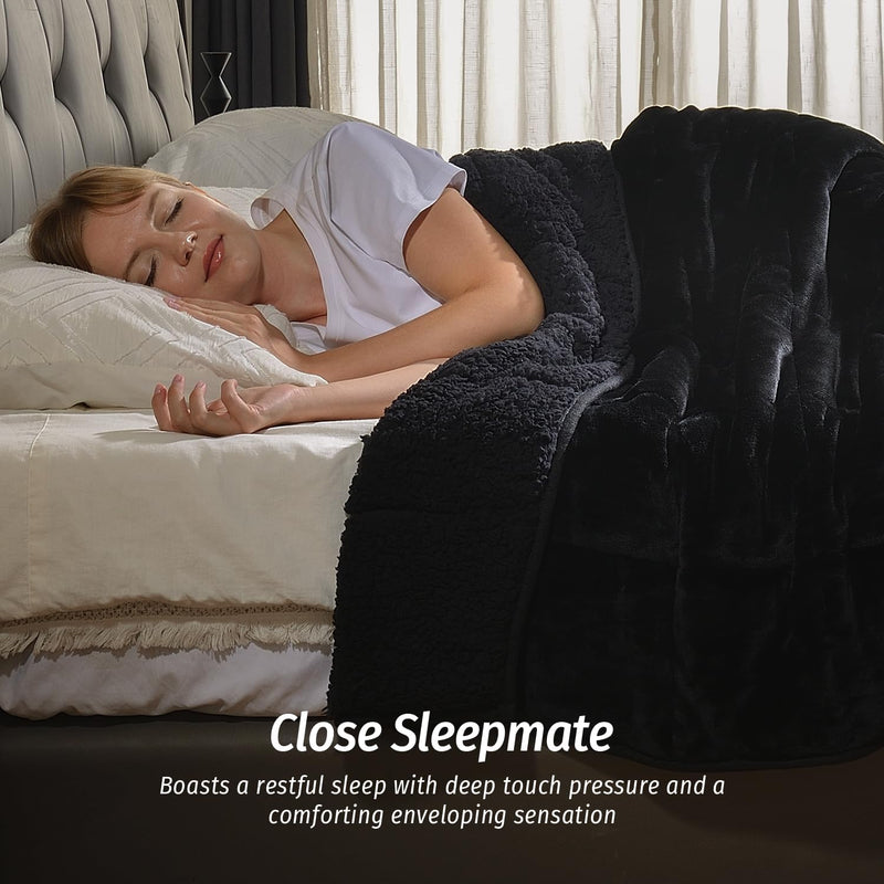 Blanket 7KG 150x200CM Heavy Sherpa Fleece for Adults
