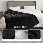 Blanket 7KG 150x200CM Heavy Sherpa Fleece for Adults