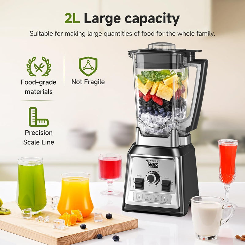 Blender Smoothie Maker 2000W Commercial with 2L Bpa