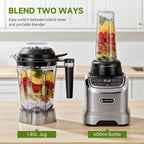Blender Smoothie Maker with Two Ways 1800W Blenders