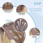Blonde Wig for Women Long Layered with Fringe
