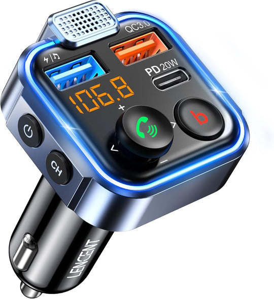 Bluetooth Fm Transmitter Wireless 5.0 Radio Adapter Car