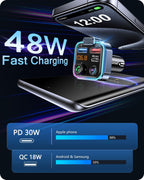 Bluetooth Fm Transmitter Wireless 5.0 Radio Adapter Car