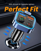 Bluetooth Fm Transmitter Wireless 5.0 Radio Adapter Car