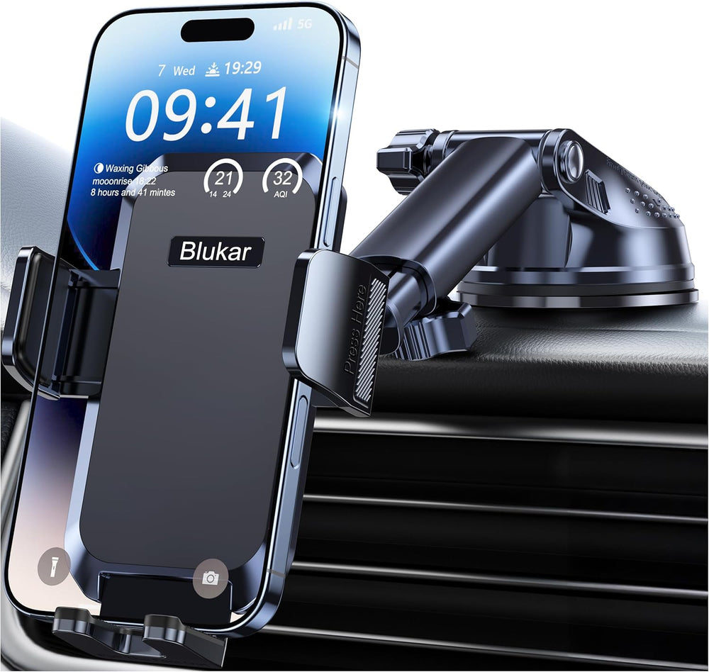 Blukar Car Phone Holder Adjustable Mount Rotation