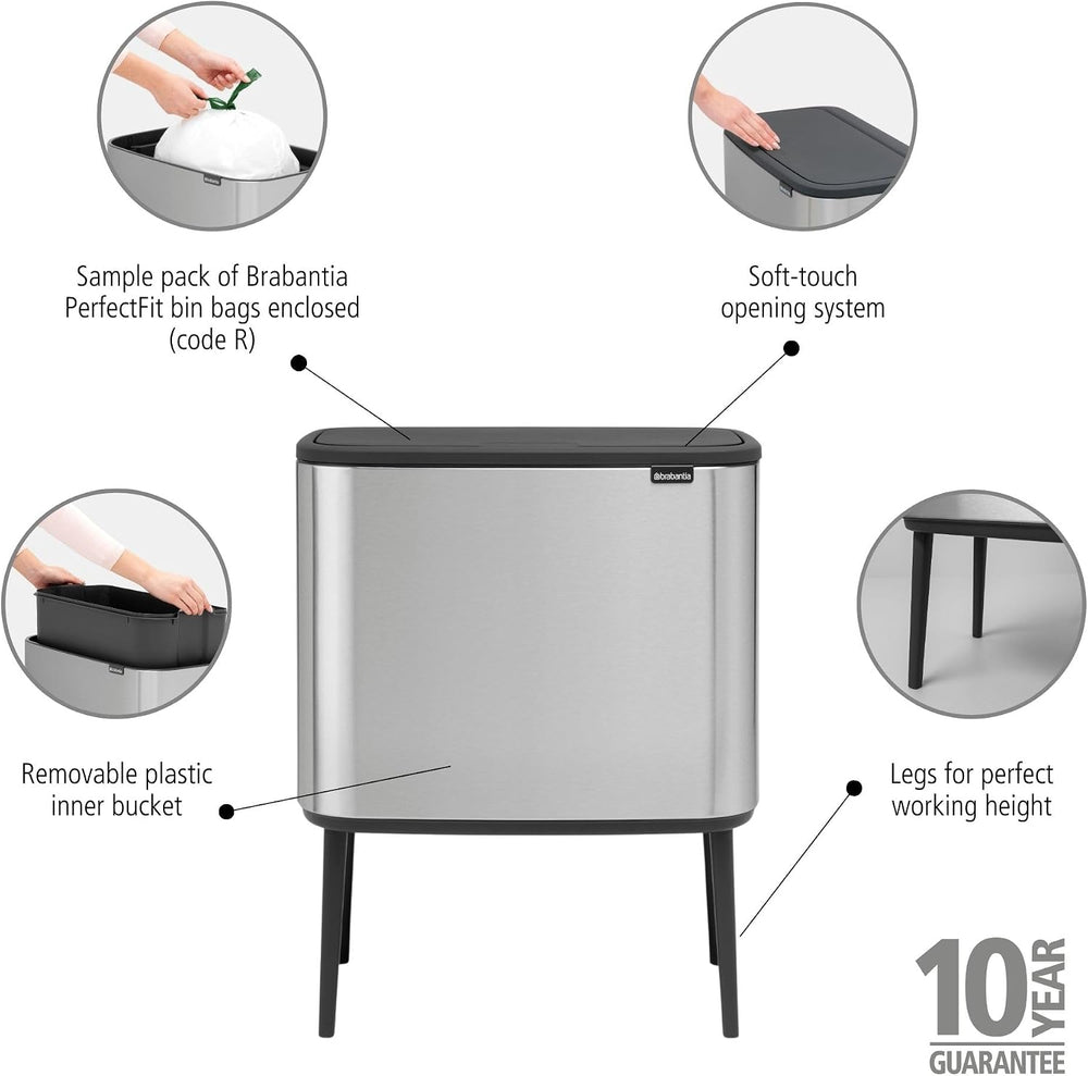 Bo Touch Bin 36L Inner Bucket Waste Kitchen