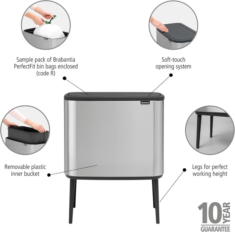 Bo Touch Bin 36L Inner Bucket Waste Kitchen