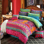 Bohemian Duvet Cover Set Boho Exotic Bedding King