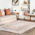 Bohemian Hand Braided Area Rug