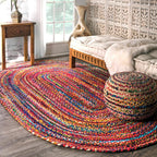 Bohemian Hand Braided Area Rug