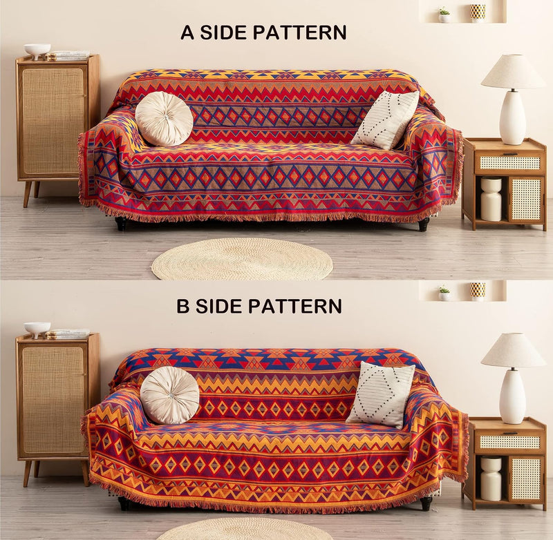 Bohemian Large Sofa Throw Blanket-Extra Throws for Settees