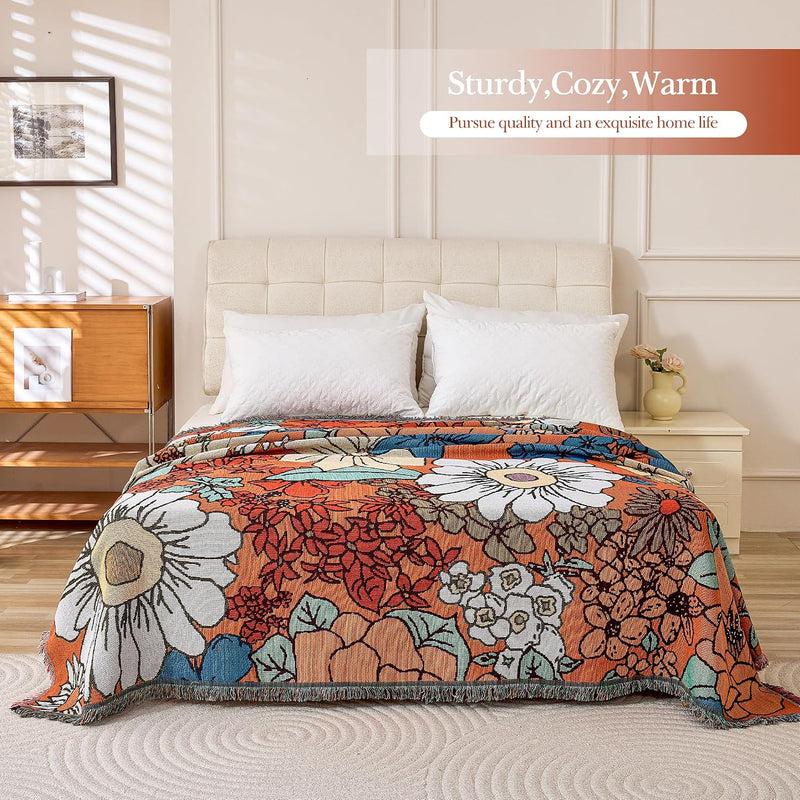 Bohemian Large Sofa Throw Blanket-Extra Throws for Settees