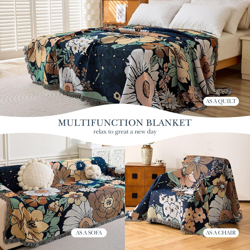 Bohemian Large Sofa Throw Blanket-Extra Throws for Settees