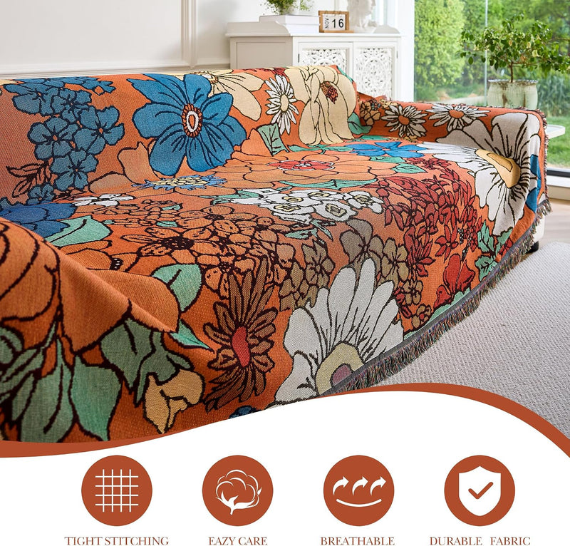 Bohemian Large Sofa Throw Blanket-Extra Throws for Settees
