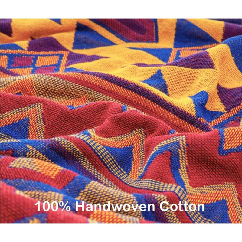 Bohemian Large Sofa Throw Blanket with Tassels