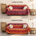 Bohemian Large Sofa Throw Blanket with Tassels
