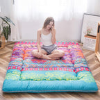 Bohemian Retro Floor Vintage Floral Japanese Futon Mattress