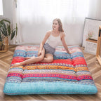 Bohemian Retro Floor Vintage Floral Japanese Futon Mattress