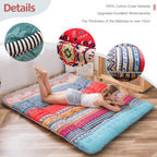 Bohemian Retro Floor Vintage Floral Japanese Futon Mattress