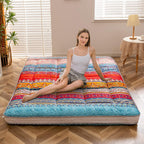 Bohemian Retro Floor Vintage Floral Japanese Futon Mattress