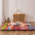 Bohemian Retro Floor Vintage Floral Japanese Futon Mattress