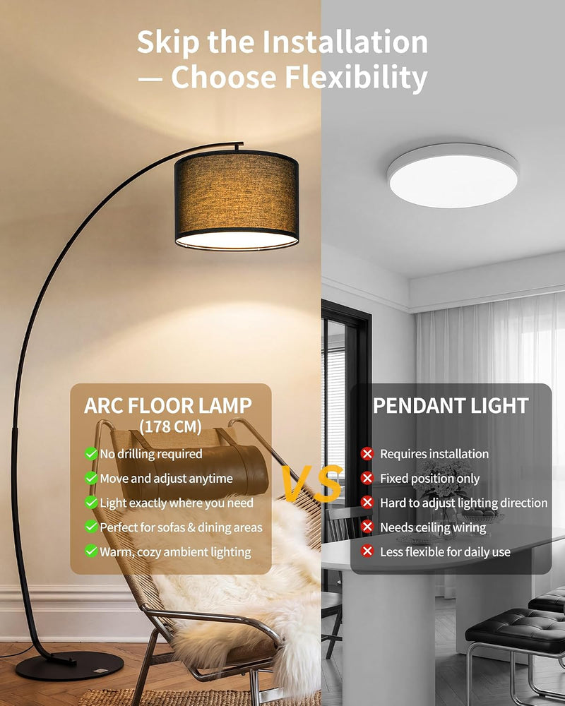 Modern Arc Floor Lamp for Living Room