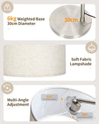 Boho Arc Floor Lamp for Living Room