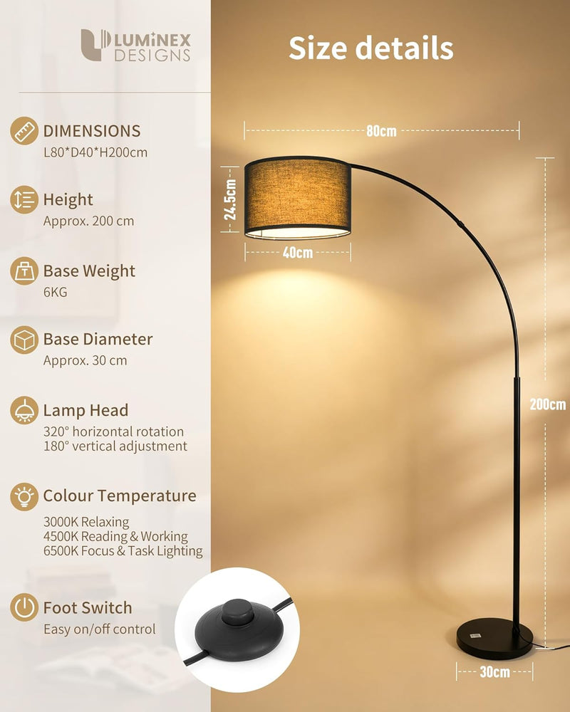 Modern Arc Floor Lamp for Living Room