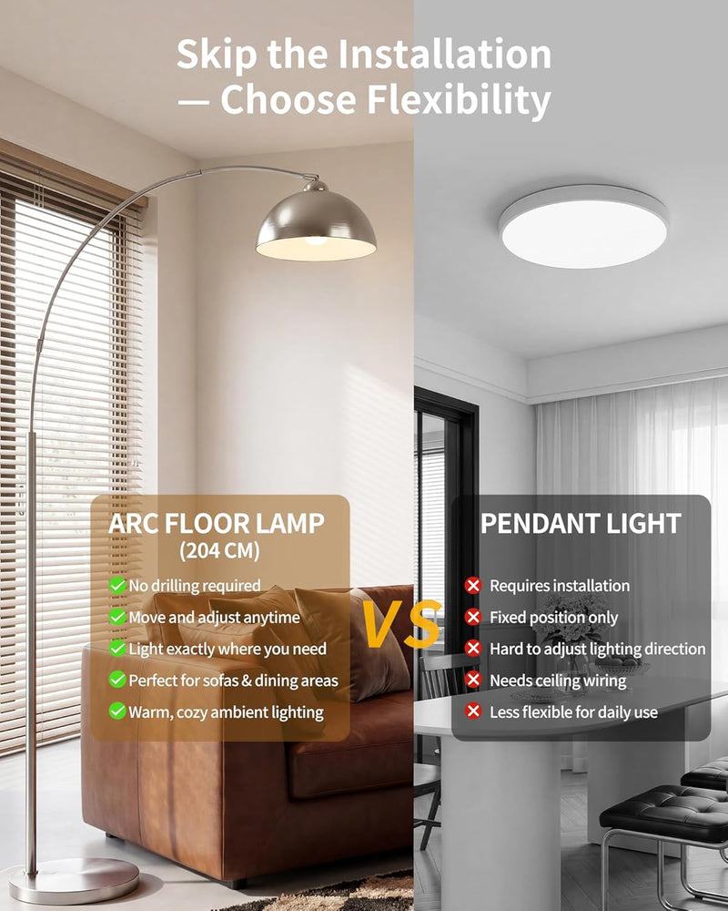 Modern Arc Floor Lamp for Living Room