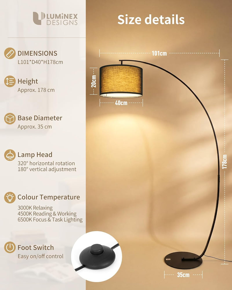 Modern Arc Floor Lamp for Living Room