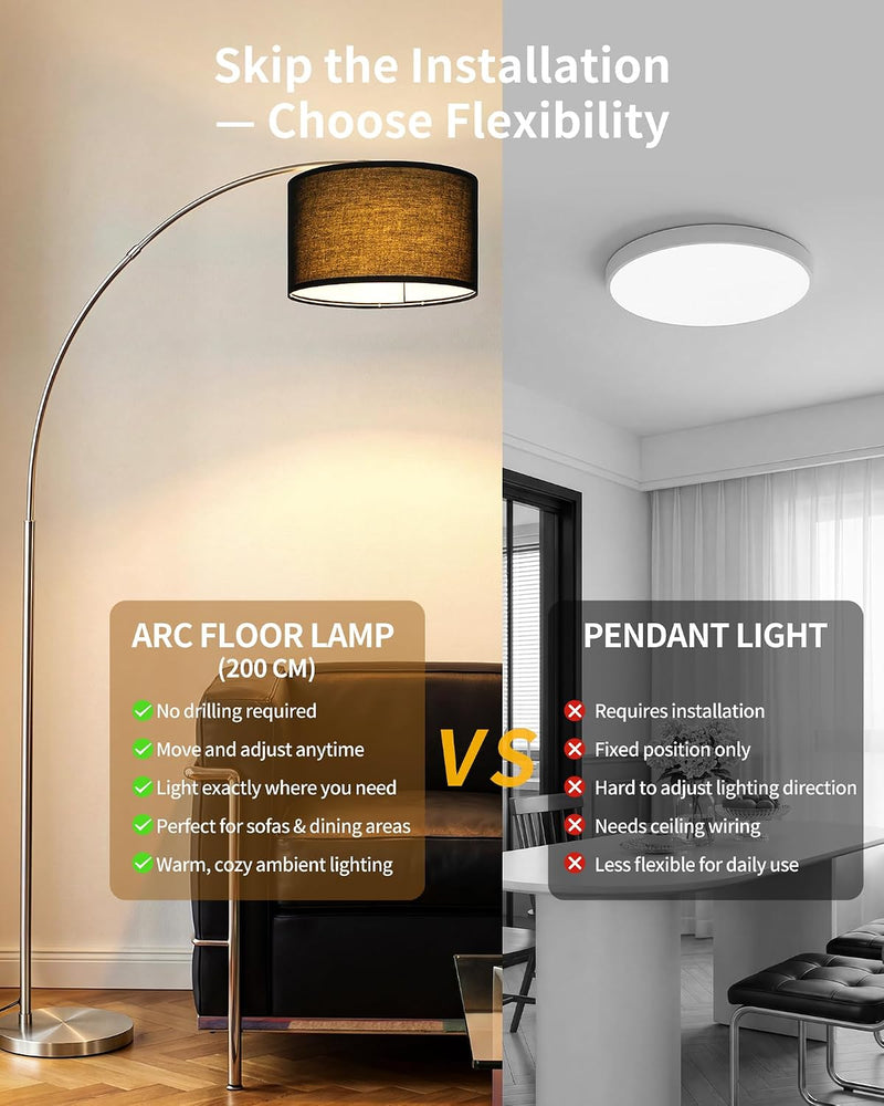 Modern Arc Floor Lamp for Living Room