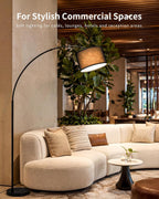 Boho Arc Floor Lamp for Living Room