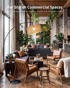Boho Arc Floor Lamp for Living Room