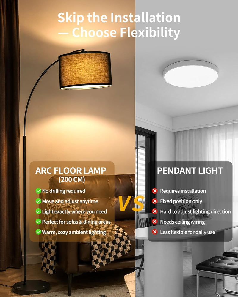 Modern Arc Floor Lamp for Living Room