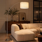 Brushed Nickel Frame / Beige Shade