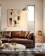 Boho Arc Floor Lamp for Living Room