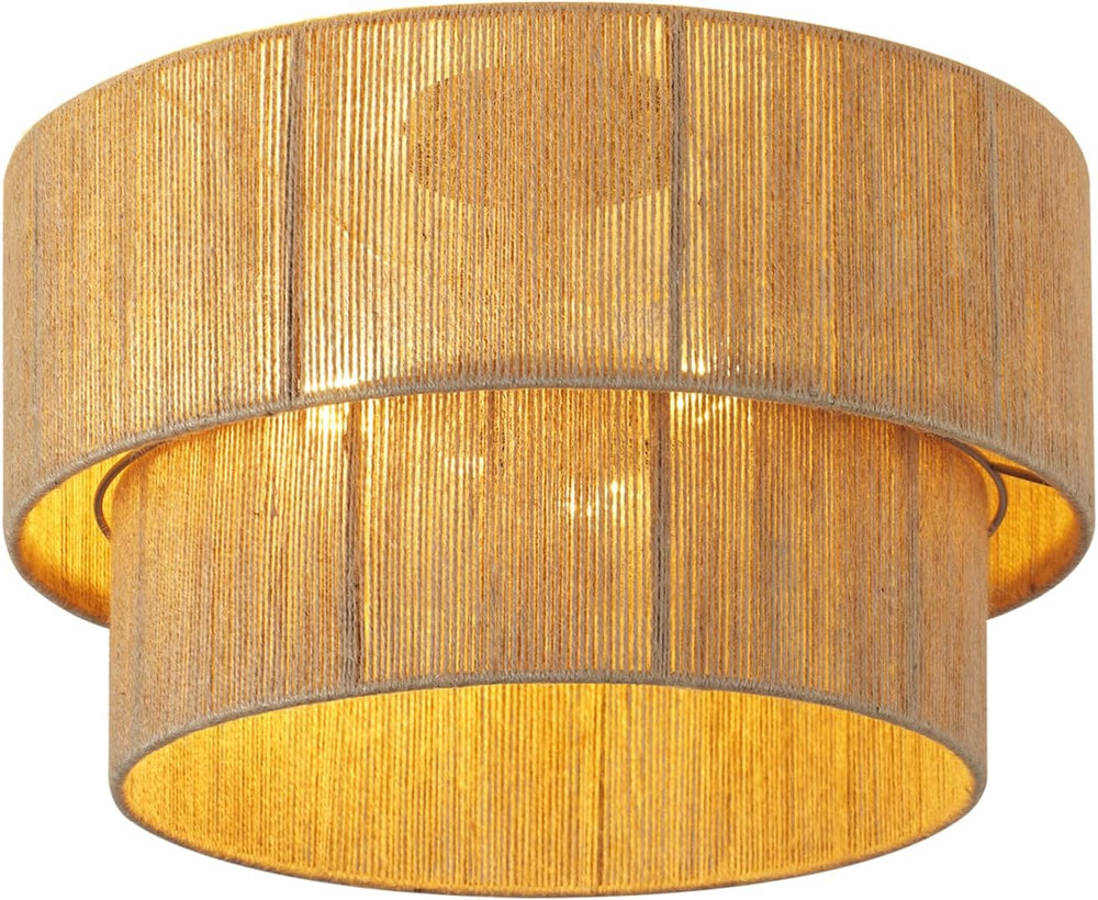 Boho Ceiling Light ø45CM 3-Light Rattan Lamp