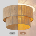 Boho Ceiling Light ø45CM 3-Light Rattan Lamp